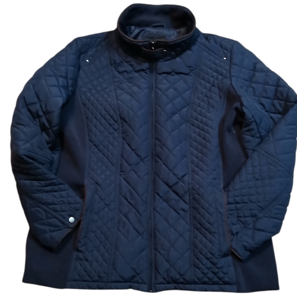 EUC Weatherproof Women's Size 2XL Quilted Puffer Jacket - Dark Blue